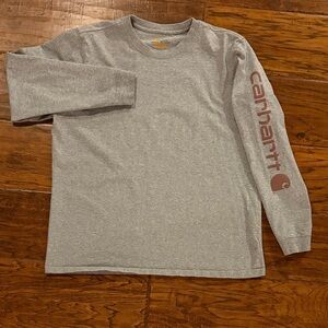 Carhartt Heather Gray Kids Long Sleeve Tee
